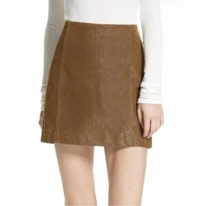Free People Vegan Leather Mini Skirt